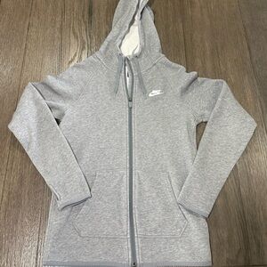 Nike Kids Light Gray Hoodie Jacket